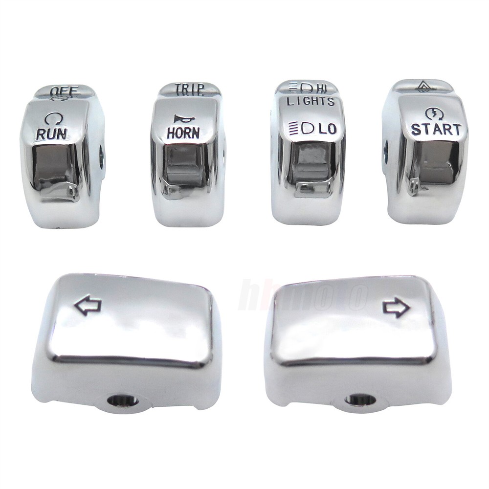 Switch Housing Buttons Caps Chrome For Harley 2011 Softail models (EXC FLSTSE)
