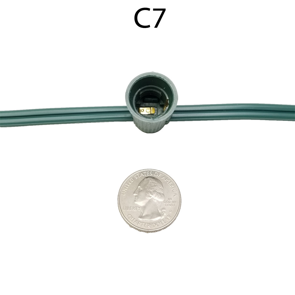 Aurio 25 Socket C7/C9 Commercial Grade Christmas Light Stringer 26' 12" Spacing