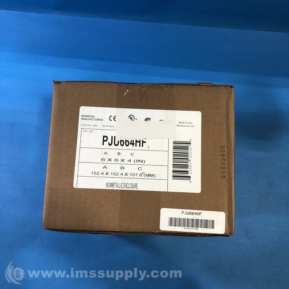 Hammond PJU664HF Electrical Control Panel Enclosure FNFP