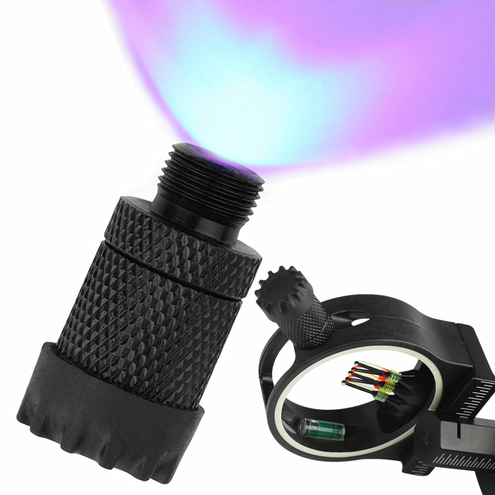 Archery Compound Bow Sight Light Led 3/8"-32 thread Adjustable 3 Levels Shooting