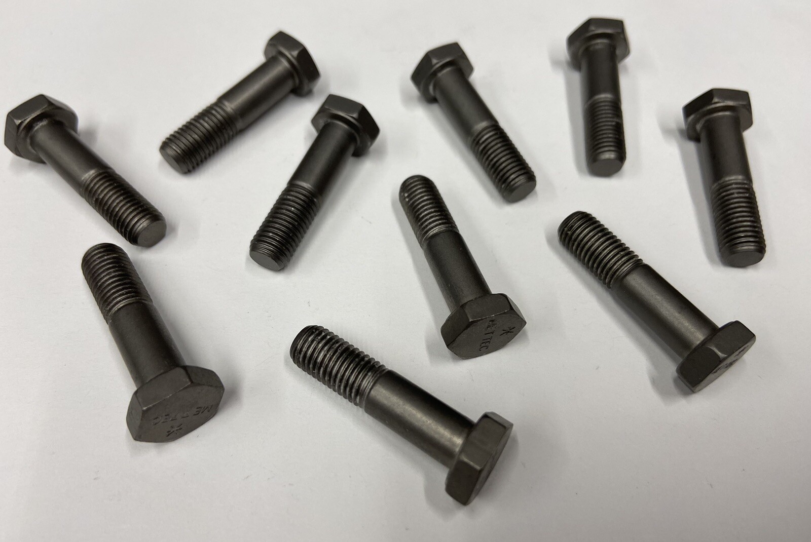 Quarter Midget 5/16"-24 x 1 1/4" Mettec Titanium Hex Head Bolts- USA- Set of 10