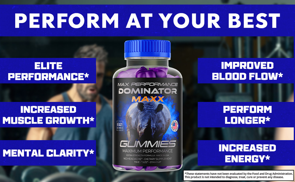 Dominator Maxx Gummies For Men, Advanced Performance Supplement 300 Gummies