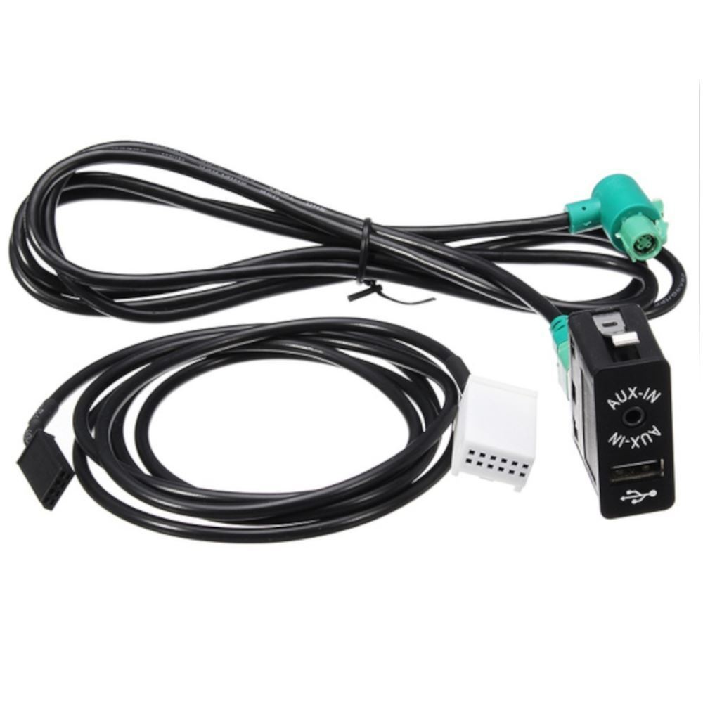 USB AUX Port Switch Cable For BMW 1 3 Series X1 E81 E87 E88 E82 E90 E91 E92 3.5m