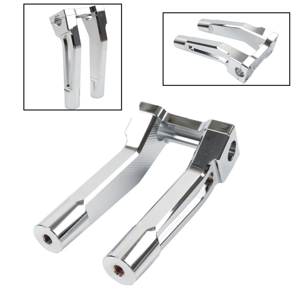 Pullback 10" Handebar Riser Clamp for Harley 1'' Handle Bar Touring Chrome