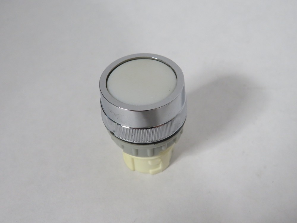 Generic 22.5mm White Plastic Flush Momentary Push Button Operator NOP