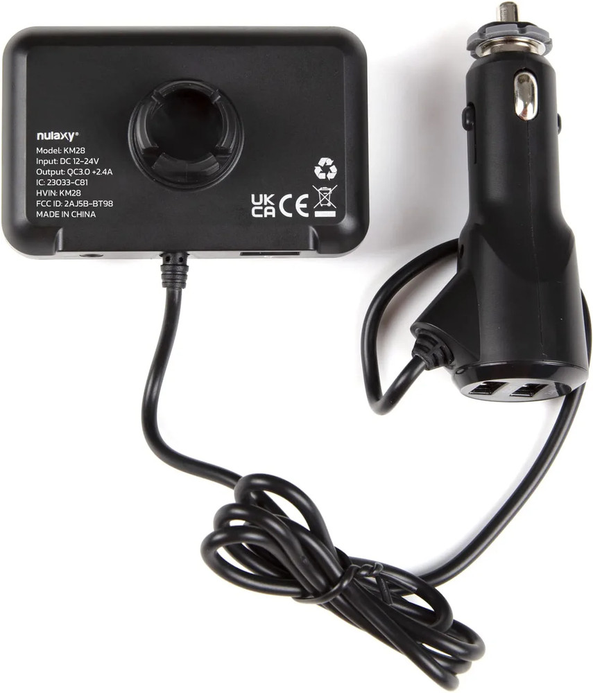 Wireless Car Bluetooth Adapter V5.0With Big Color Screen,Support Hands-Free Call