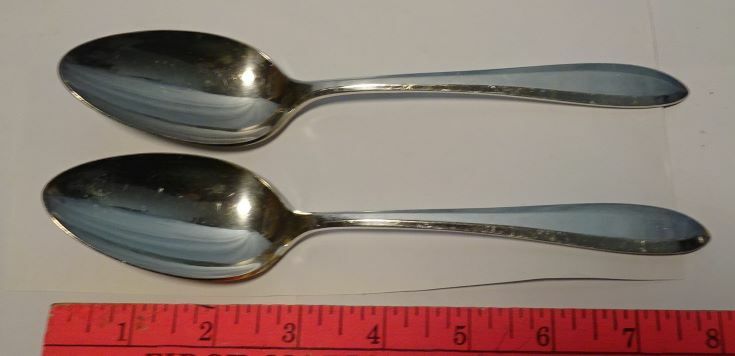 * VINTAGE - COMMUNITY PLATE - TWO (2) TABLE SPOONS - PATRICIAN - SILVER FLATWARE