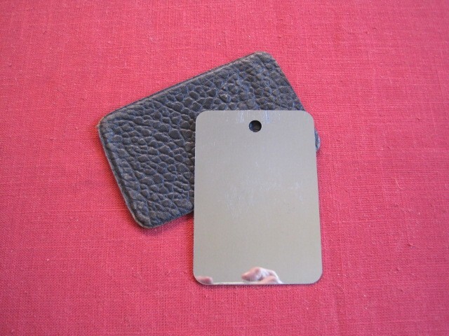 WW2 Chrome Mirror in Leather Case