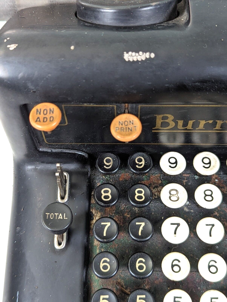 Rare Vintage Burroughs Adding Machine 3-754854