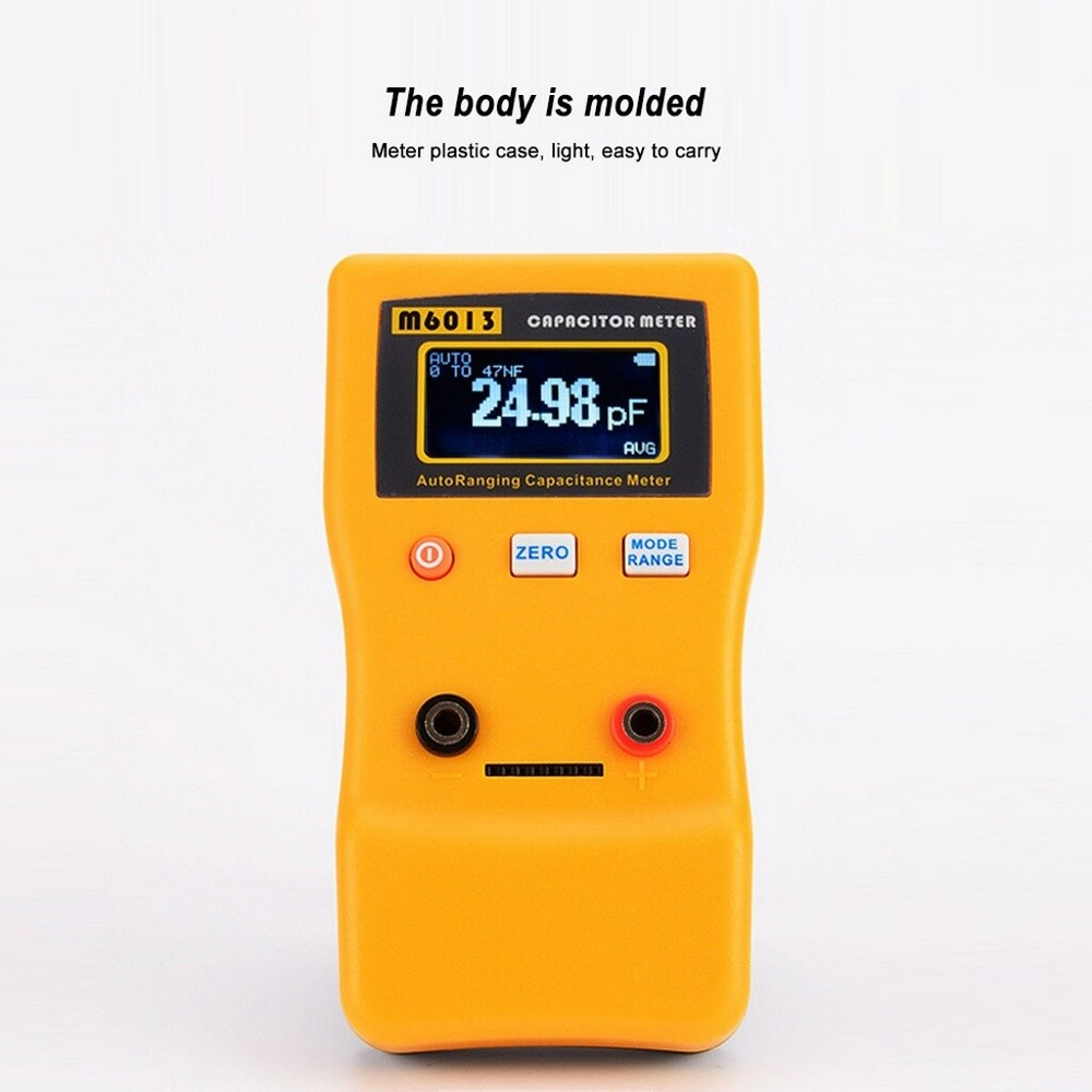 M6013 Capacitance Resistance Circuit Tester Test Clips ESR Capacitor Meter