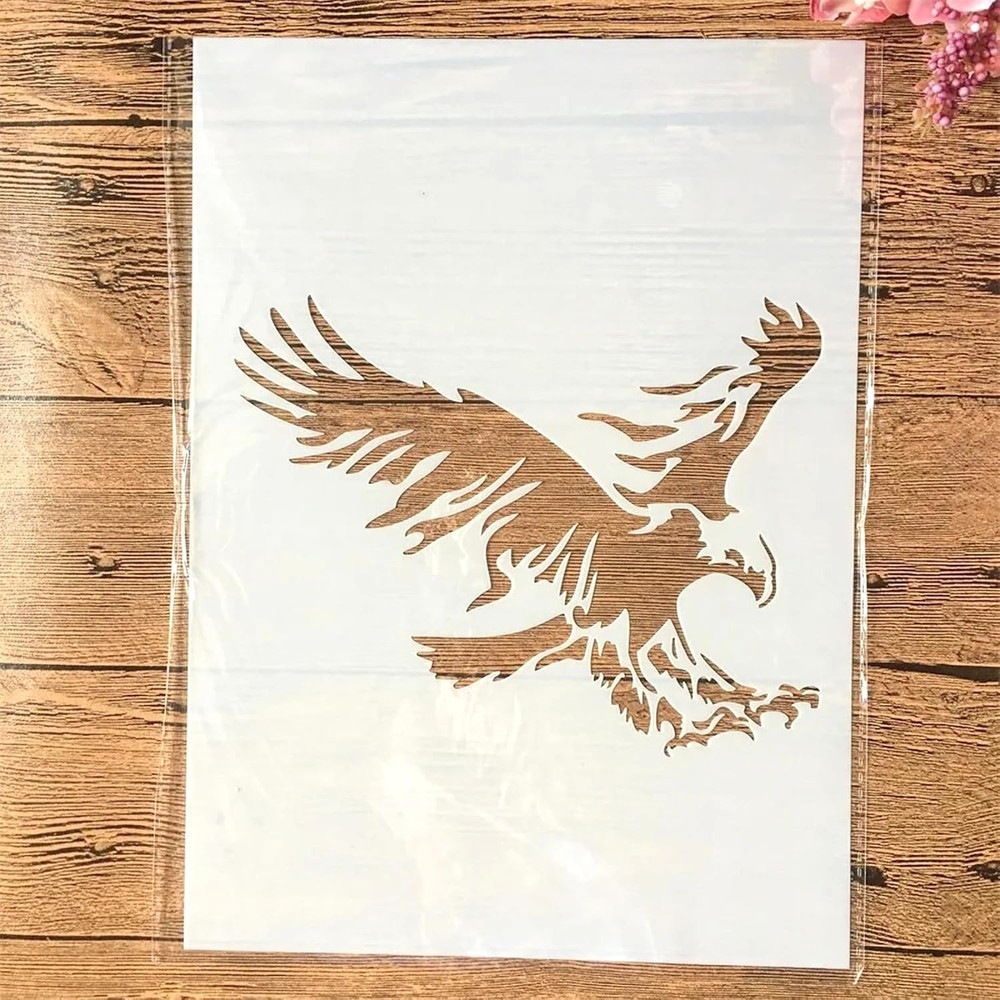 A4 Reusable Eagle Stencil for Painting - American Eagle Layering Template, DIY W