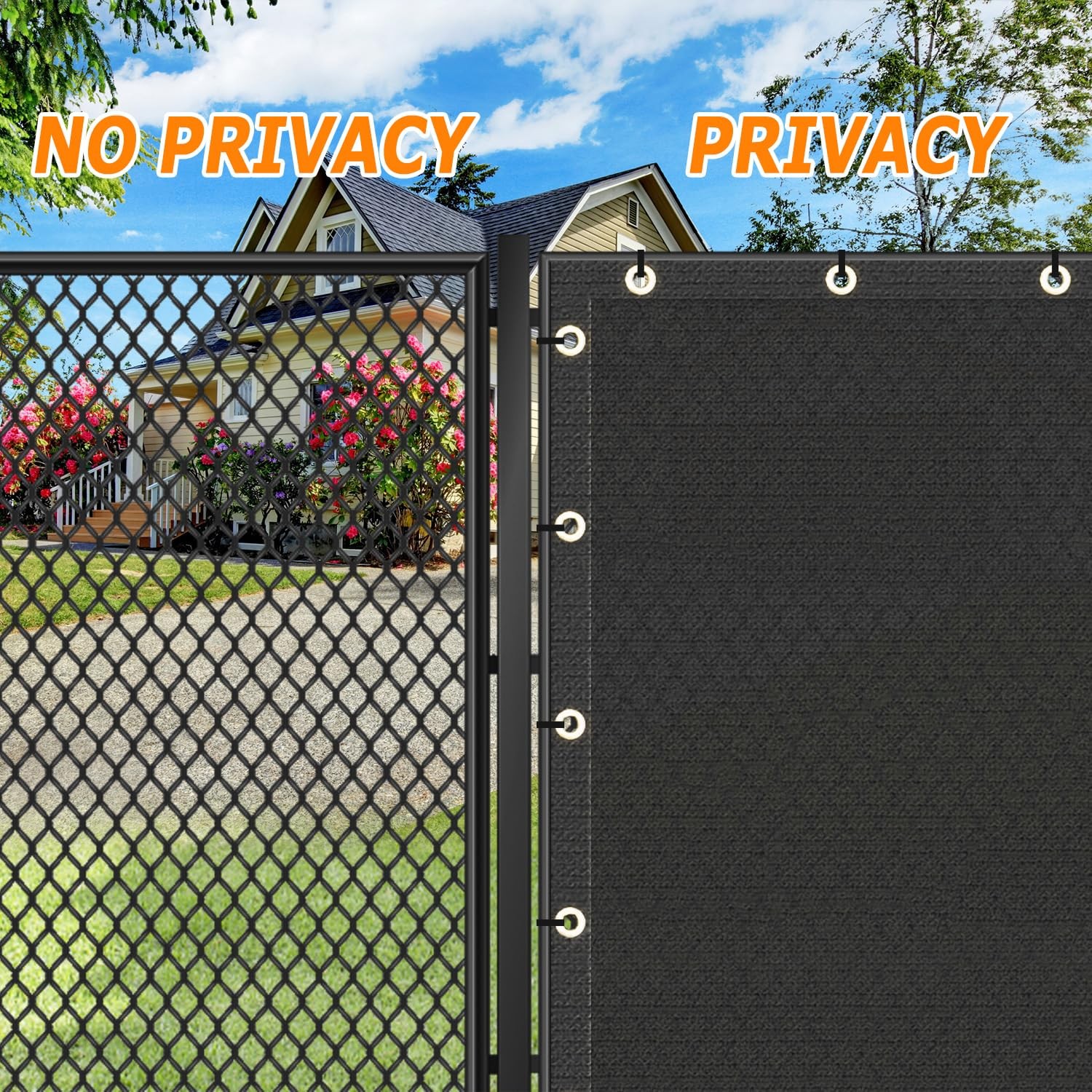 8ft x 50ft Privacy Screen Fence, 90% Blockage Heavy Duty 175 GSM Fencing Mesh...