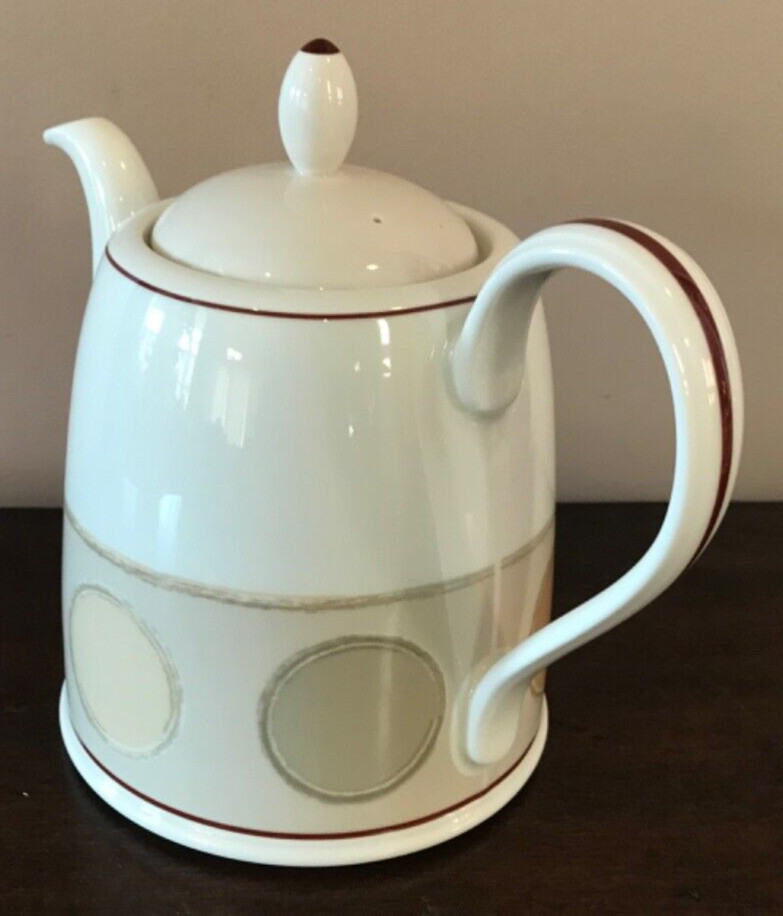 Noritake Ambience Teapot Mocha Java Green Brown Tan