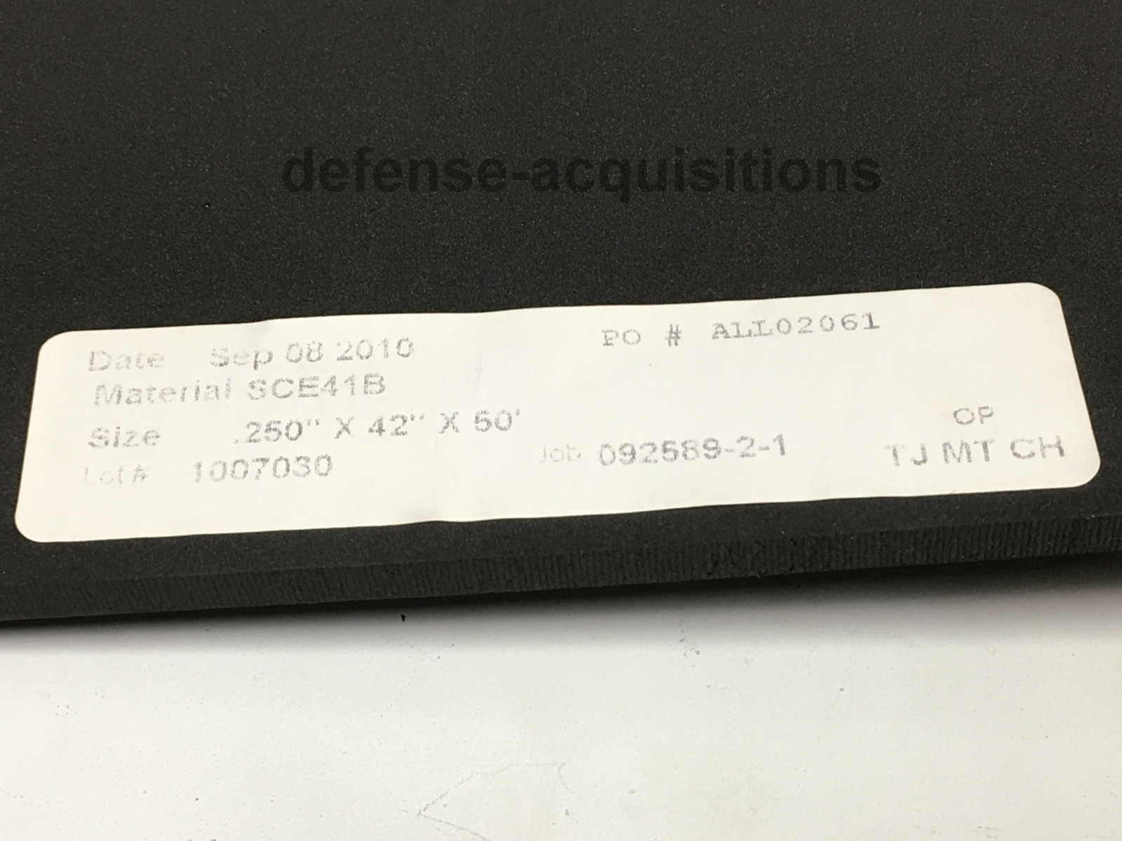 Neoprene Foam Closed Cell Sponge SBR EPDM Foam 1/4" thick x 42" x 12" SCE41B