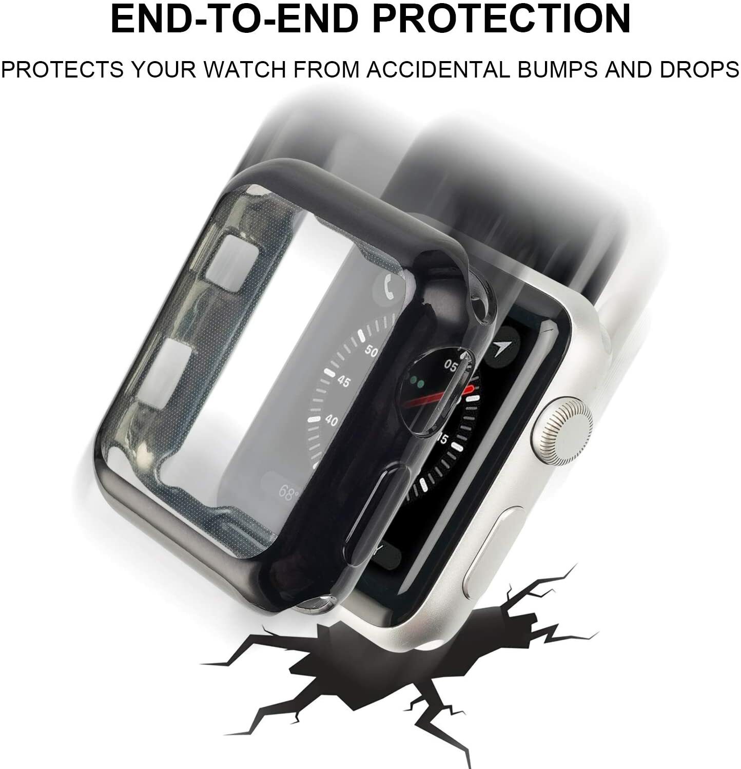 For Apple Watch 2/3/4/5/6/7/SE Case Screen Protector Cover 38/40/42/44/41/45/49