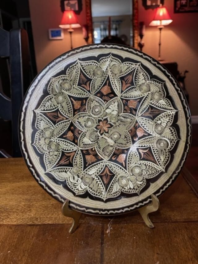 Vtg. Copper 7.50" Hanging Plate