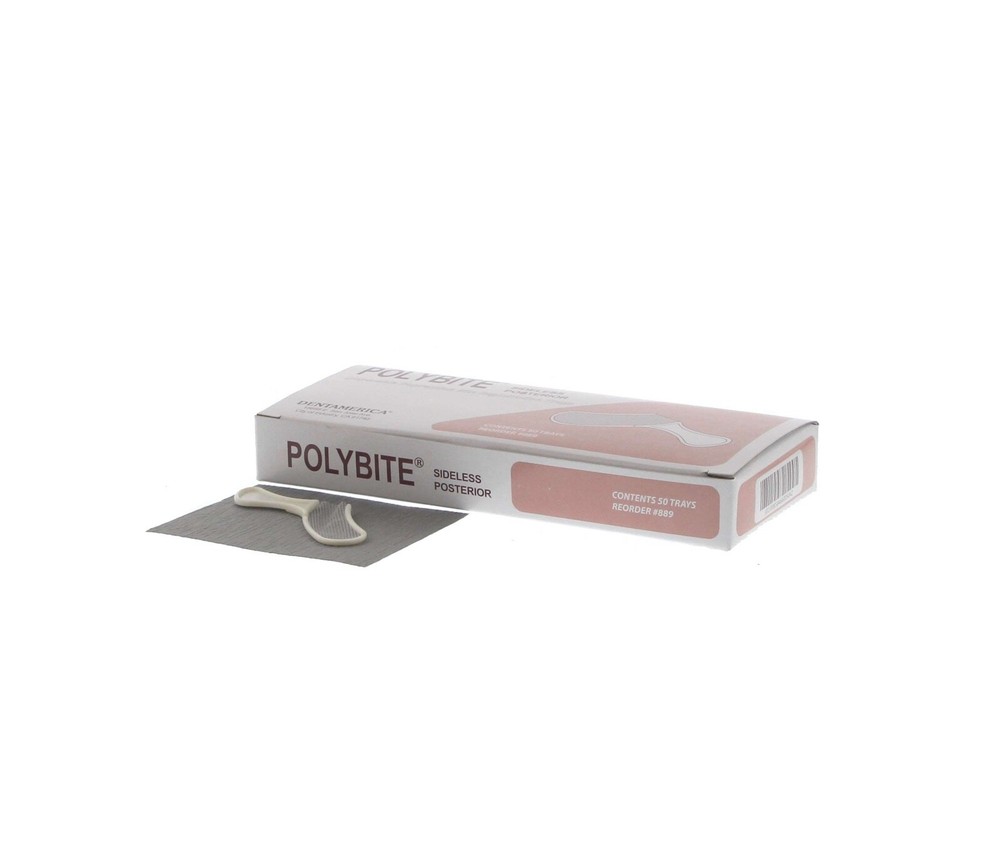 50pcs DentAmerica Polybite Disposable Impression Bite Trays–Sideless Posterior