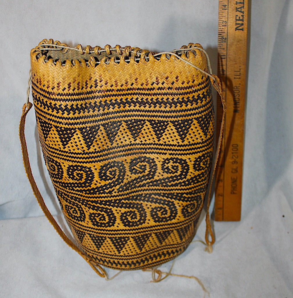 Lot of 6 Vintage Ajat Basket Penan People Borneo 20th Century Tribal