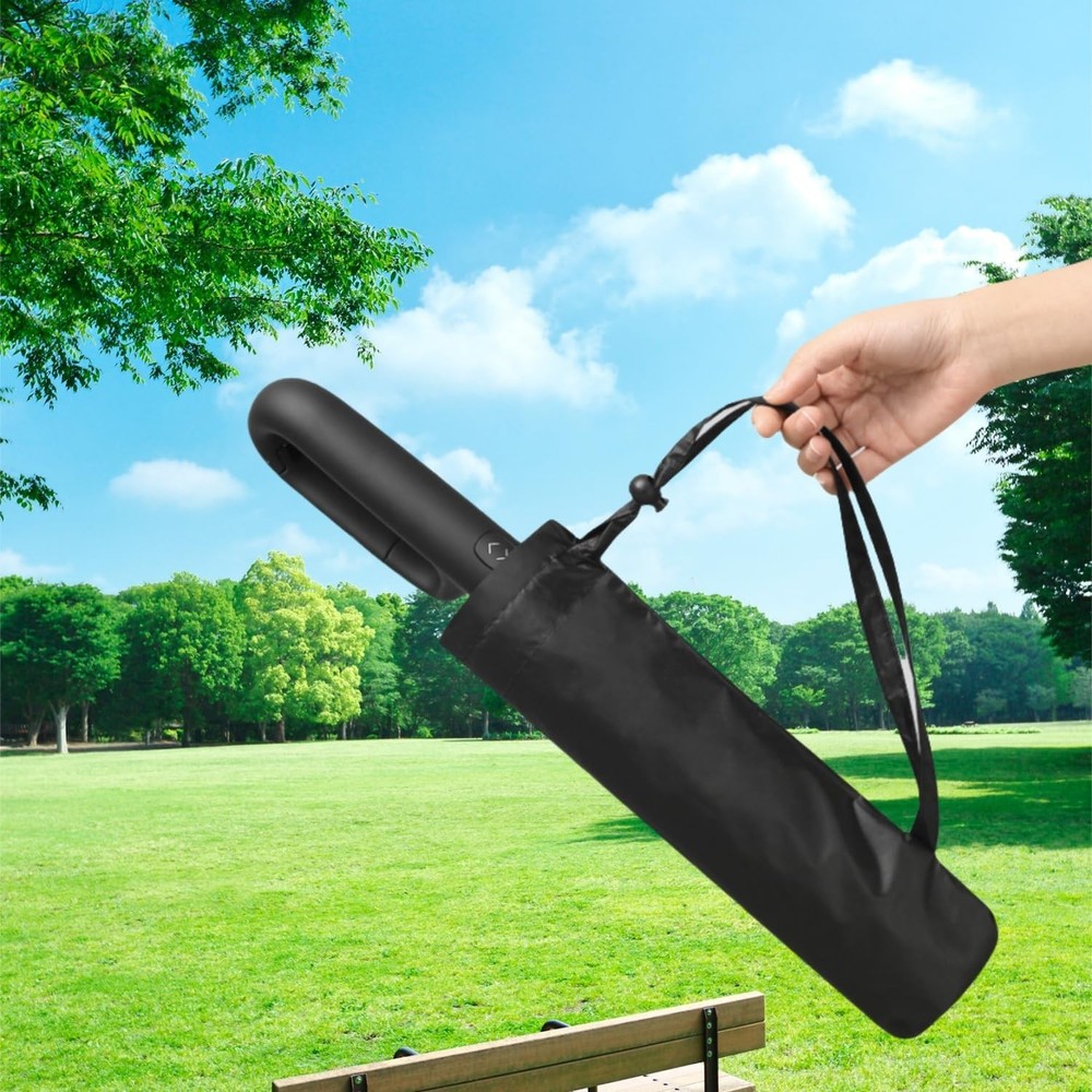 Travel Foldable Umbrella, Lightweight Automatic Open Close Umbrella with Handle
