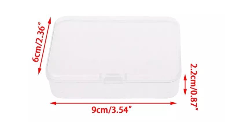 Pair Small Travel Camping Multipurpose Clear Plastic Storage Box Locktite