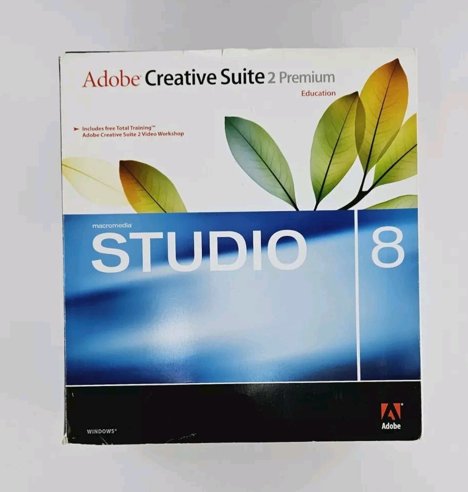 Adobe Creative Suite 2 Premium STUDIO 8 Web Bundle Windows Manuals Training Disc