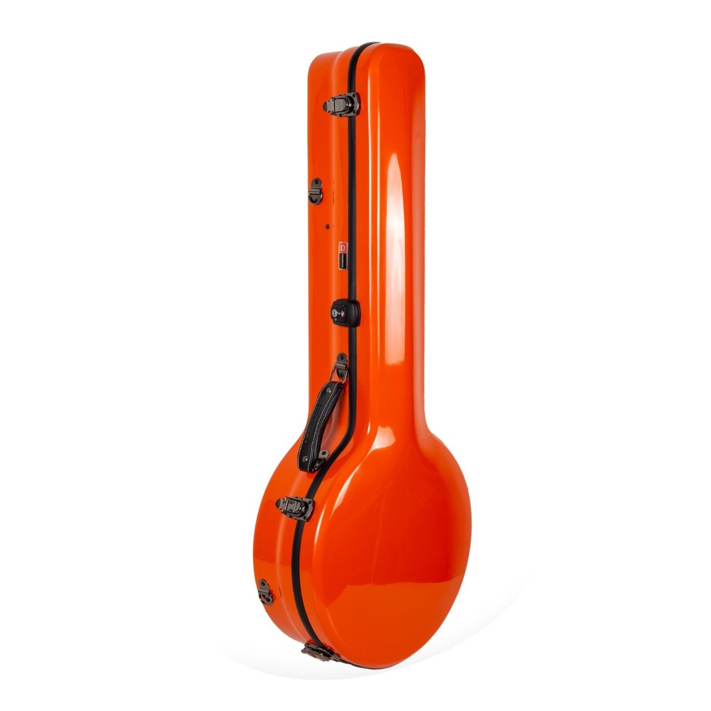 Crossrock Banjo Case-Fits Mastertone & Most 5-String Styles, TSA Lock-Orange