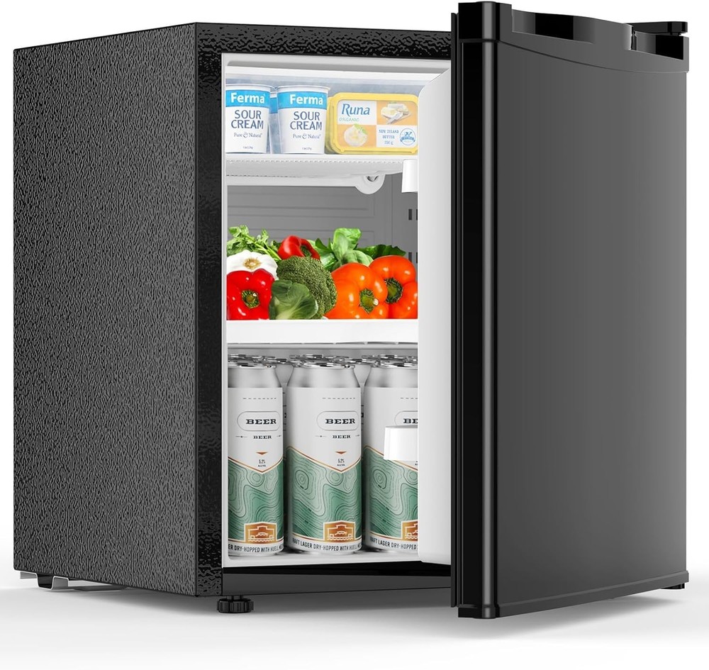 COWSAR 1.6 Cu.Ft Compact Fridge with Freezer, Compact Refrigerator with 7 Temper