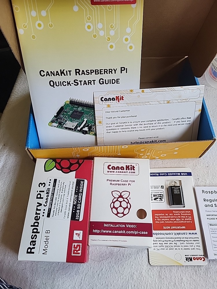 CANAKIT RASPBERRY PI 3 32 GB EDITION BLACK CASE COMPLETE STARTER KIT