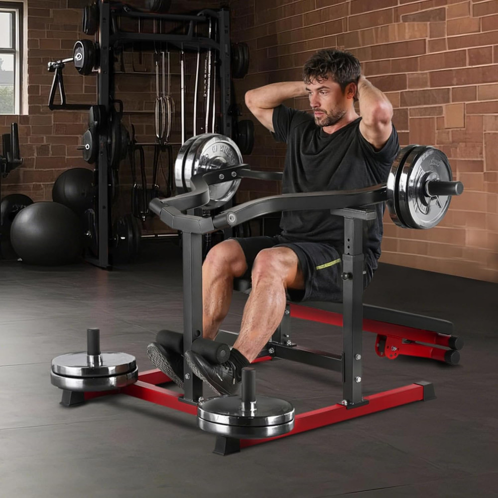 Chest Press Machine, Bench Press Set, Adjustable Flat Incline Bench with Indepen