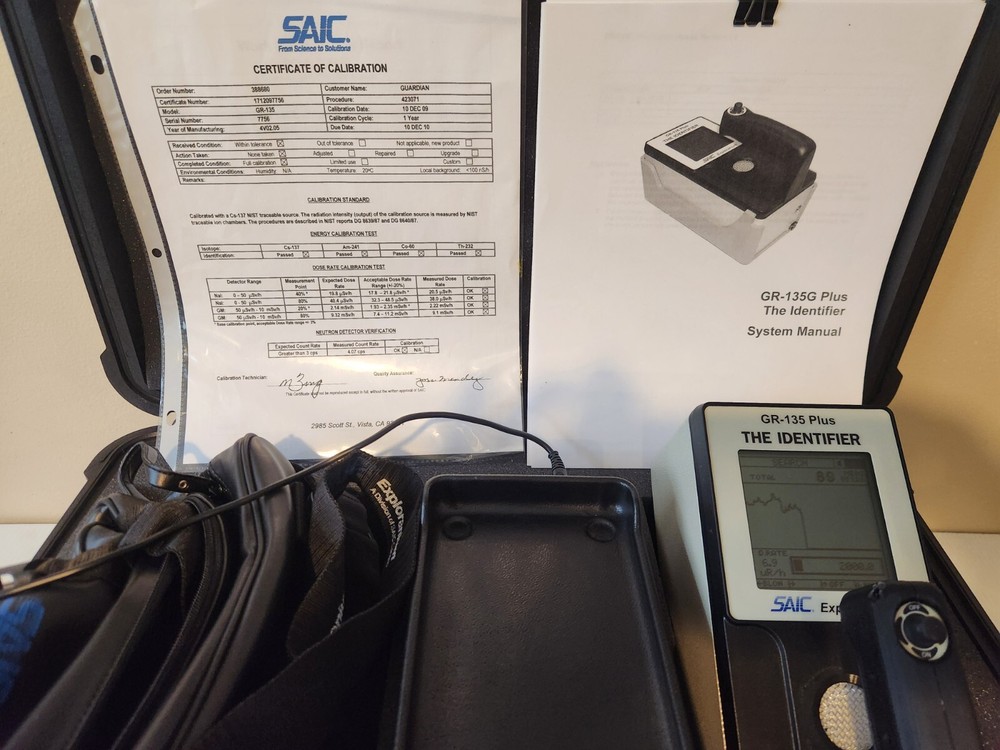 SAIC Exploranium GR-135 ND-H Plus The Identifier detector, tested, guaranteed