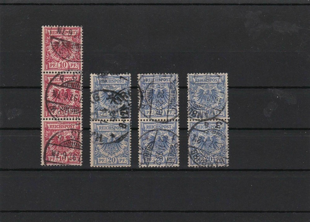 germany 1889 used stamp blocks ref 6921