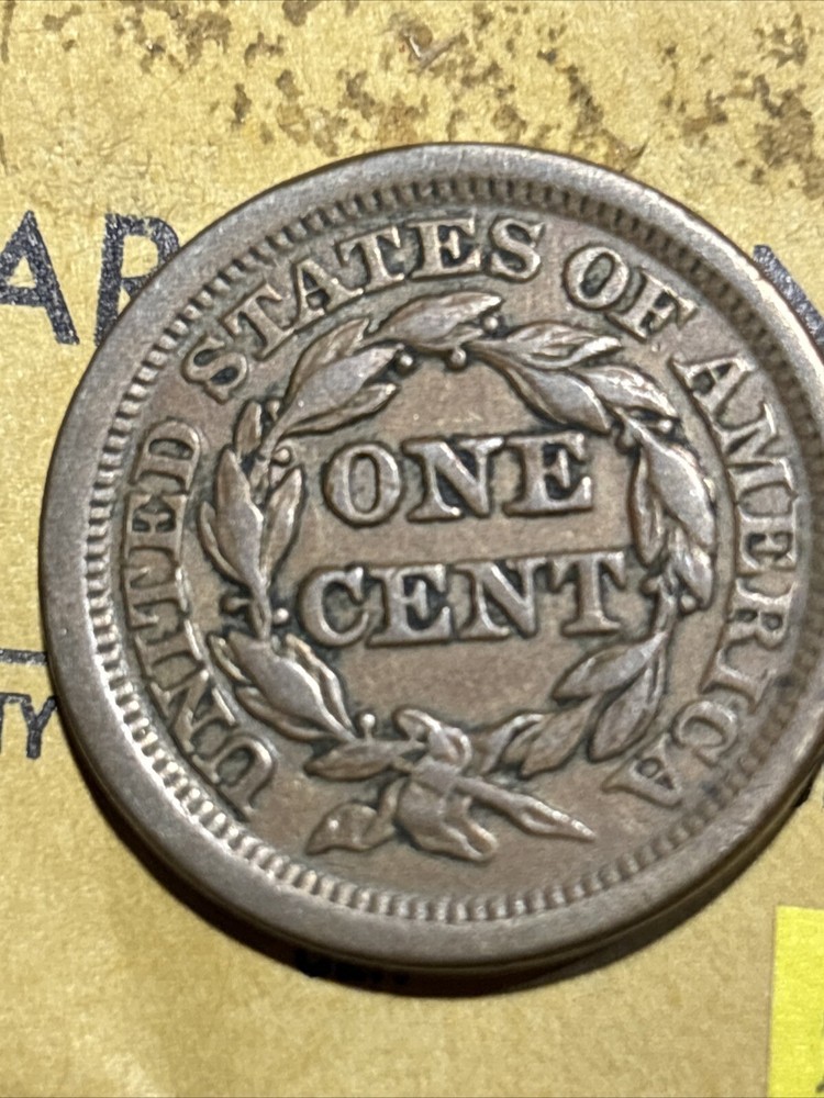 1854 Braided hair Large Cent