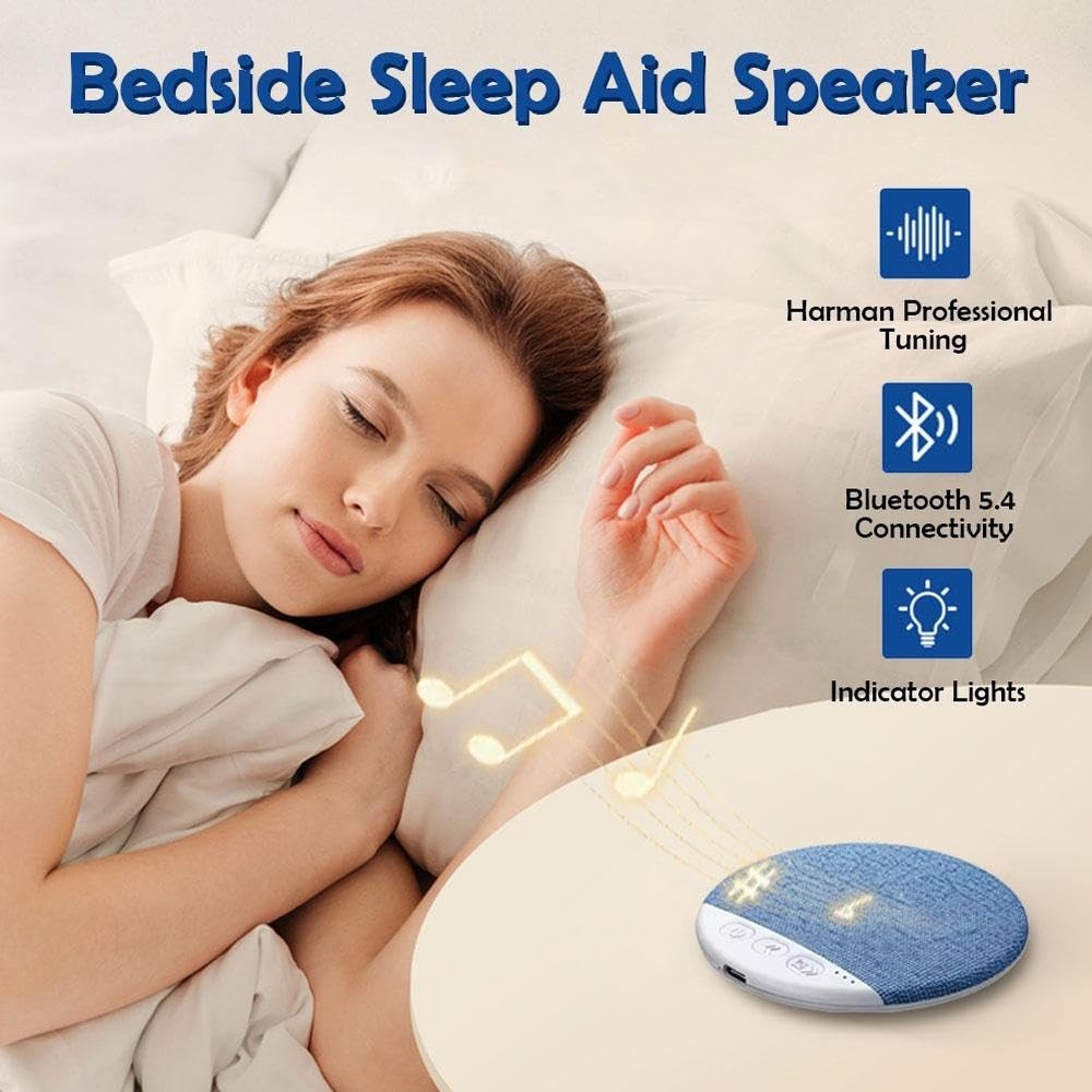 Bluetooth Under Pillow Speaker: Sleep Speaker with White Noise & Timer