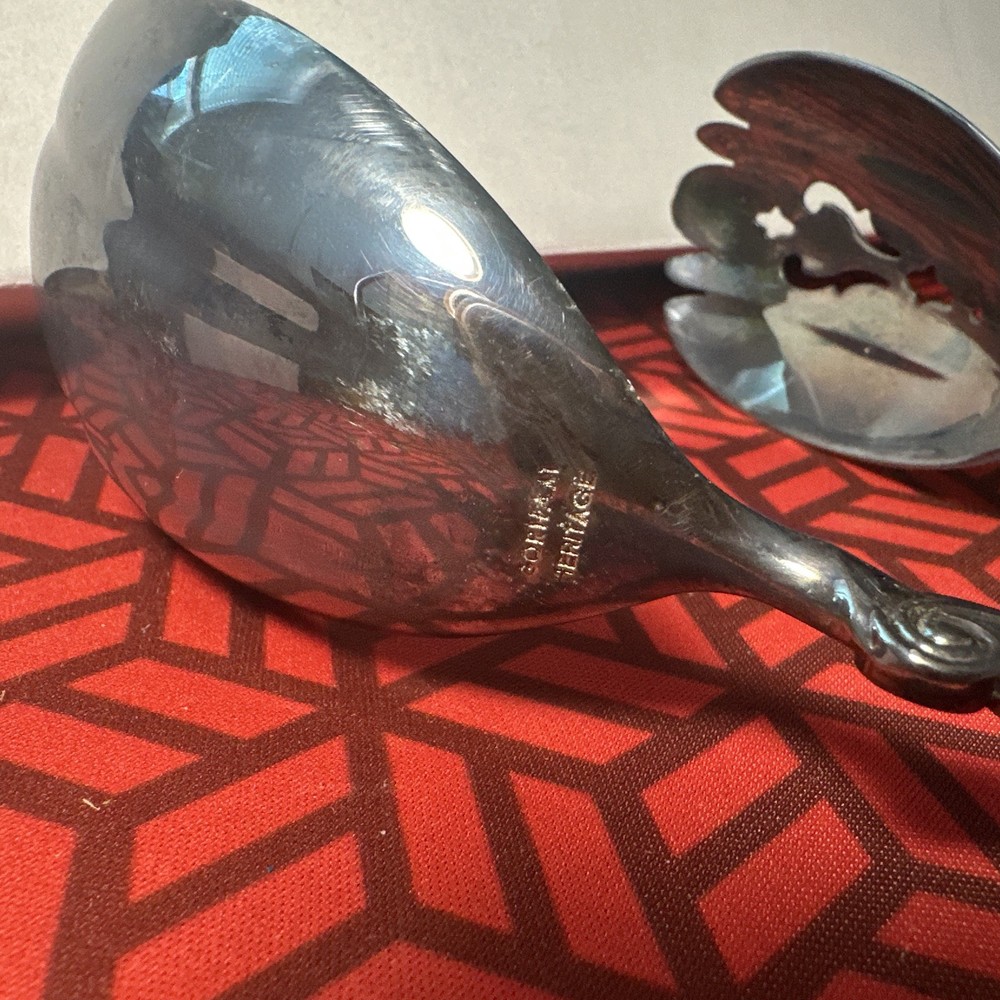 #S13-Sheffield Silver Plate royal chippendale Salad Tongs scissors