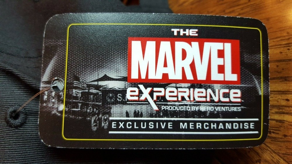 MARVEL SHIELD LOGO CAP - Black Adjustable Hat - The Hero Experience - Sportsman