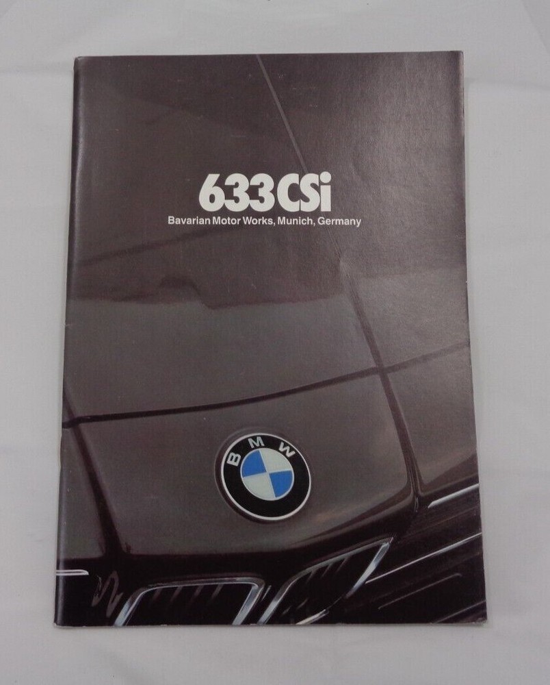BMW 1981 633 CSI Brochure and technical data Sheet