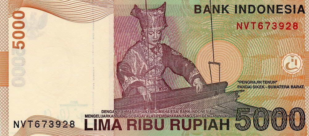 INDONESIA 5000 Rupiah 2013 P142m UNC Banknote