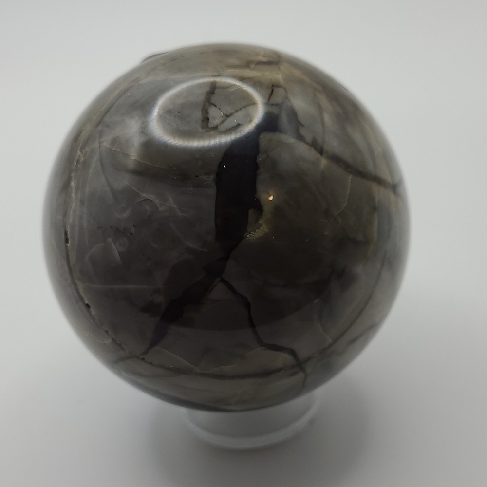 383.5g Polished Volcano Agate Crystal Sphere