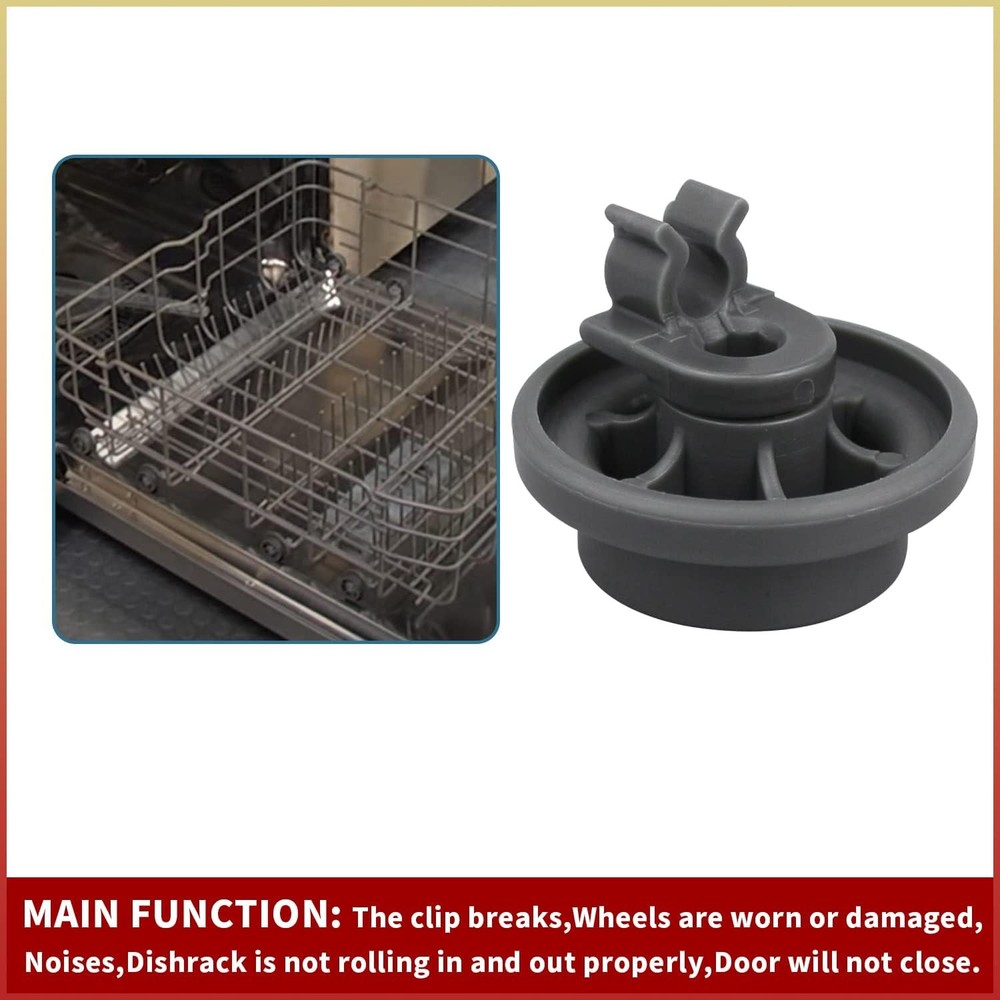 LG Dishwasher Bottom Rack Wheel Replacement Kit 4pcs