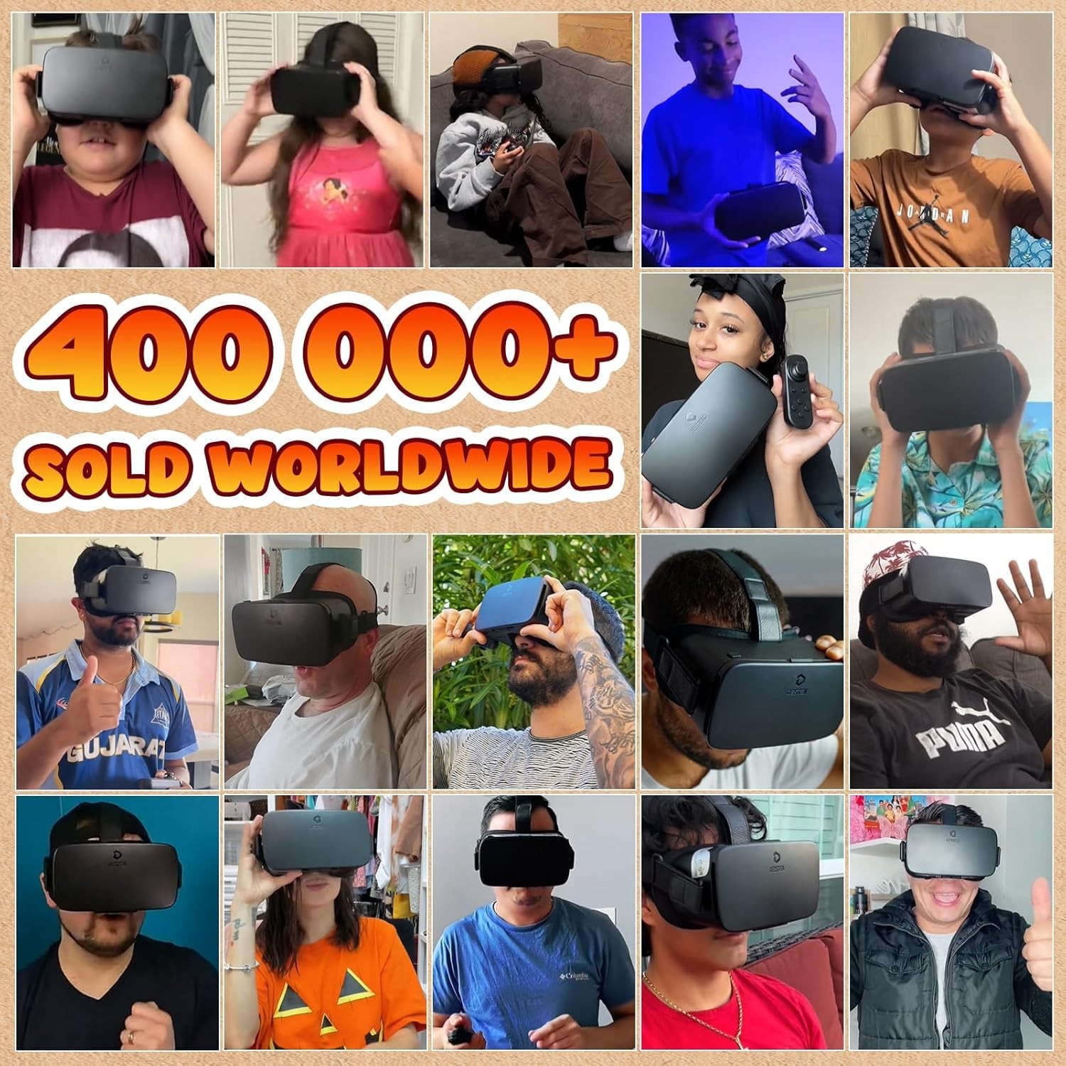 DESTEK V5 VR Headset for Phone with Controller, Anti-Blue light 110° FOV - Black