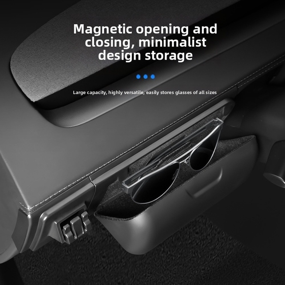 Cup Holder Eyeglass Case for Model Y Refresh 6 Seater Dashboard Storage