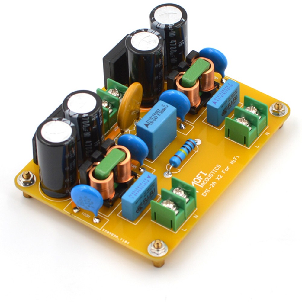 1pc HiFi AC Power Line Dual EMI Filter Module 440W Version Kit DIY