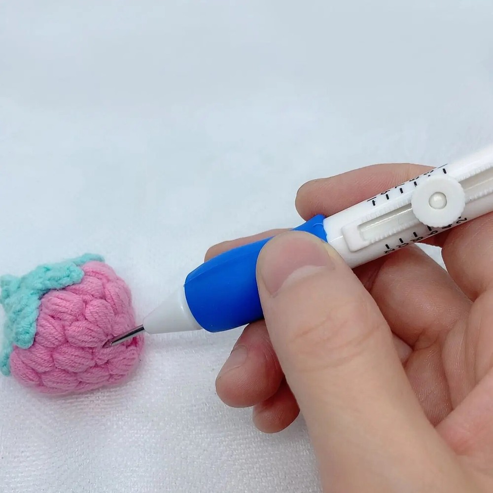 1 Set Magic Embroidery Pen Pratical Abs Plastic Diy Interchangeable Punch Needle