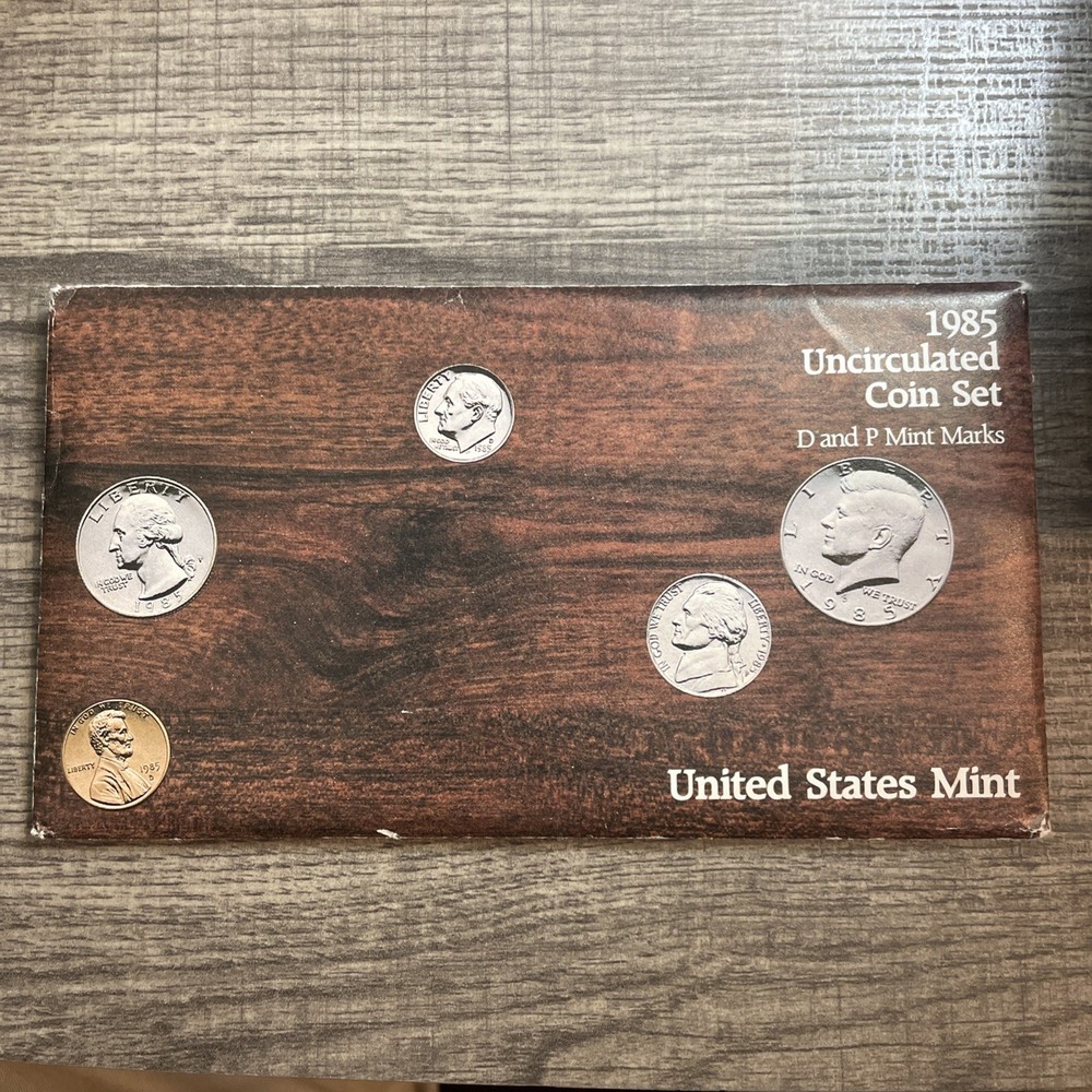 1985 US Mint Set Envelope With Info Card And Insert **No Coins** Only Envelope