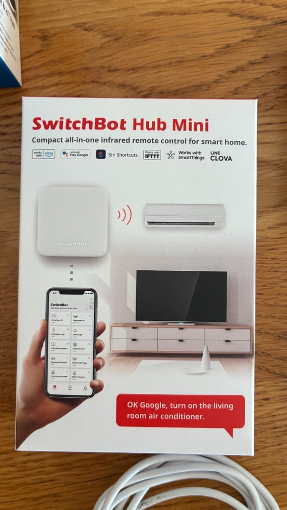 Switchbot Hub Mini IR Controllers x2 and Smart Button Pusher
