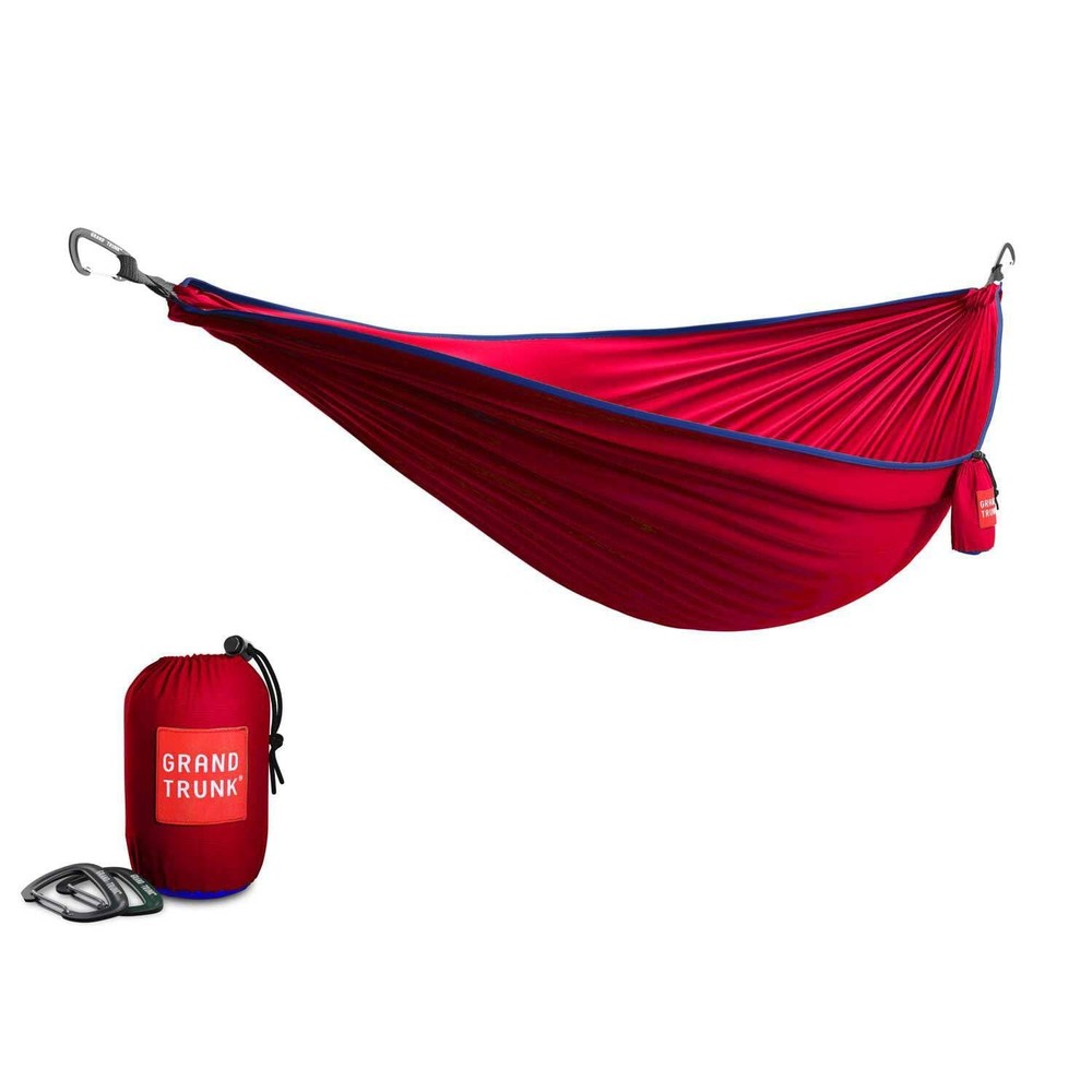 Grand Trunk TrunkTech Single Hammock | Lightweight Ripstop Nylon Red/Navy