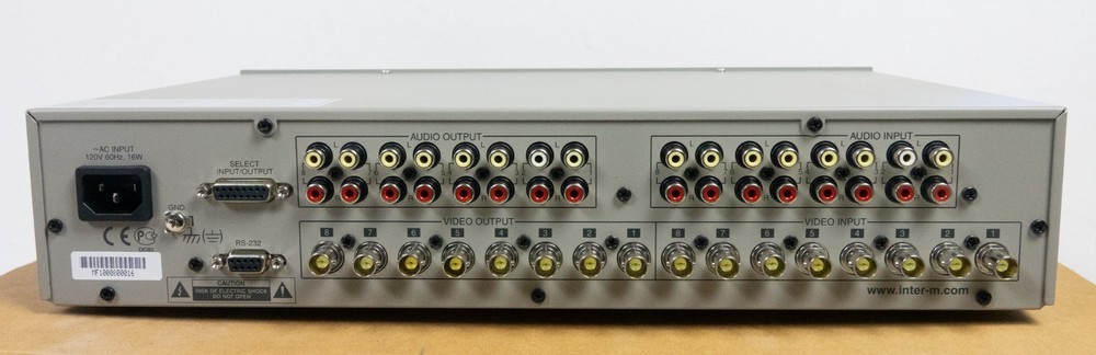 Inter M VAMS-0808 Video Audio Switcher OPEN BOX TESTED GOOD