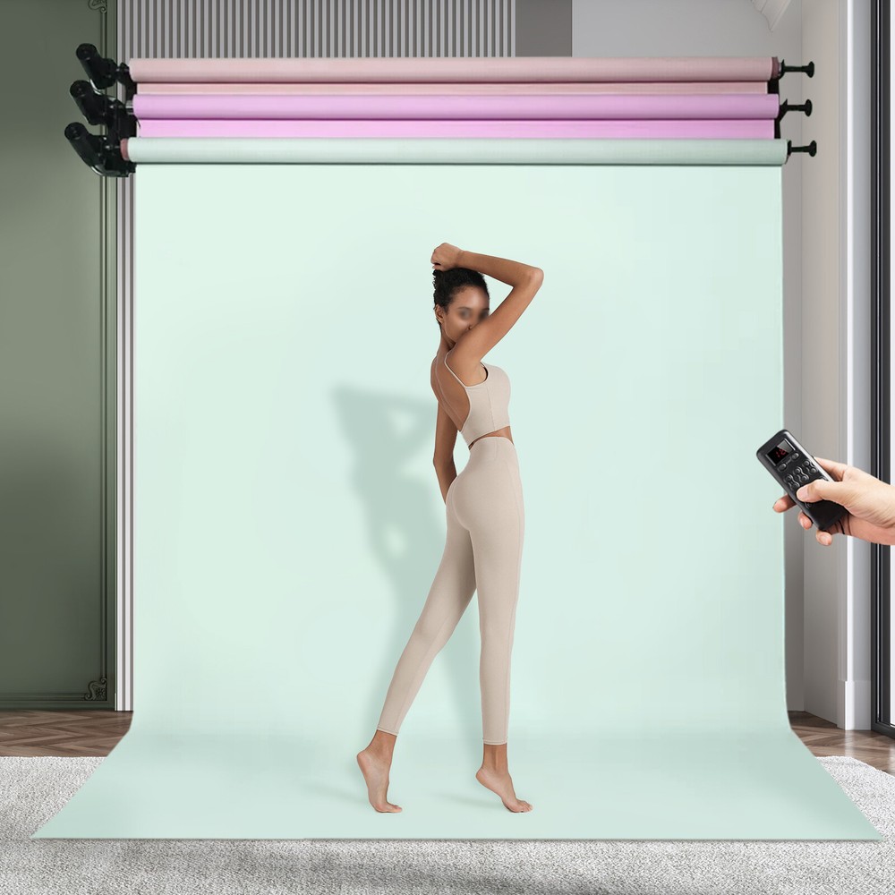 Motorized Electric Background Support System with Remote Control for Photography