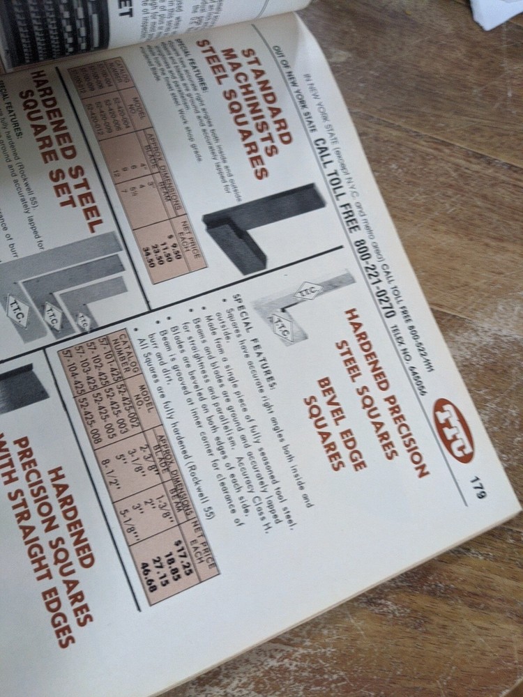 TRAVERS TOOL CO CATALOG NUMBER
