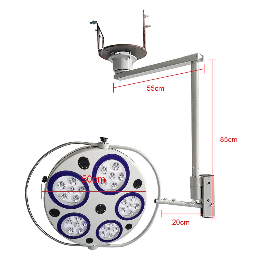 Ceiling-mounted Dental Shadowless Operating Light 5-Hole Surgical LED Exam Light